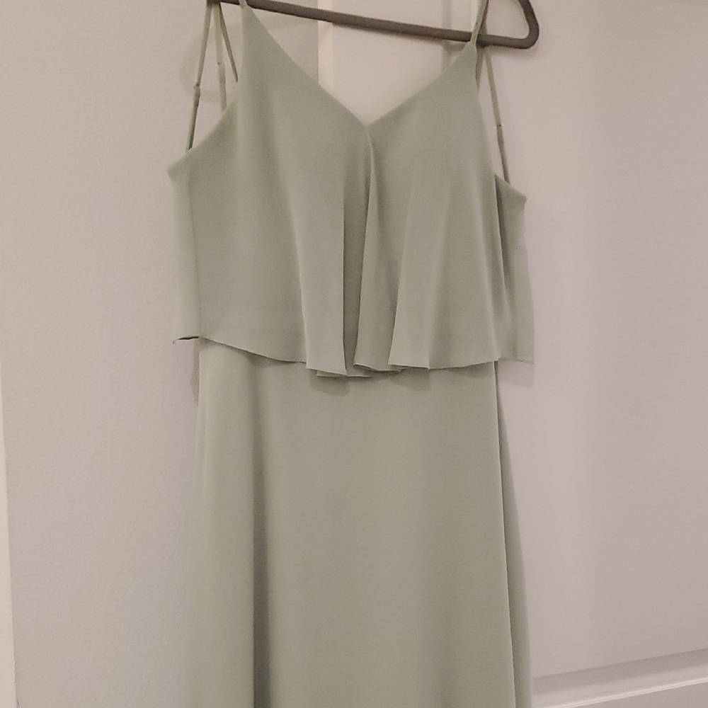 Azazie Light Green Maxi Dress